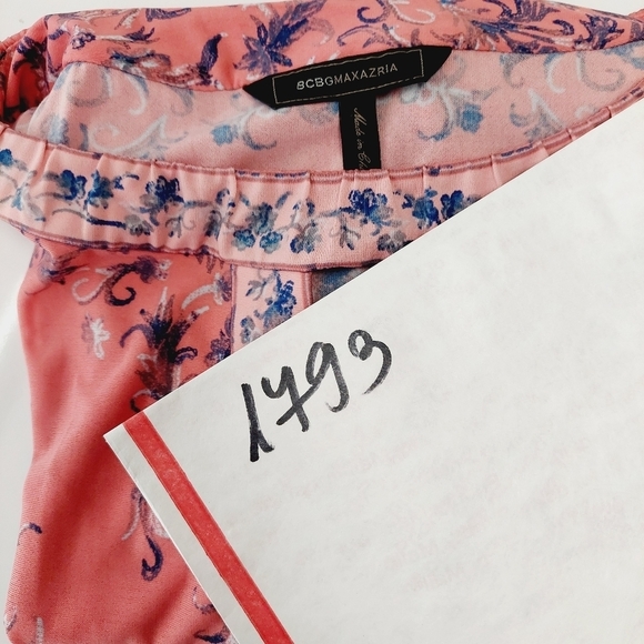 BCBGMaxAzria Shift Tunic Long Sleeve Peekaboo Bodice Mini Dress - Picture 6 of 6